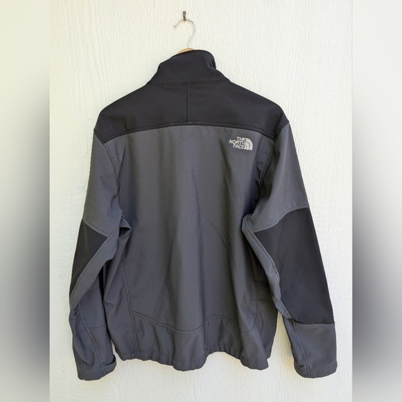 The North Face Gray Green Windstopper Soft Shell Full Zip Jacket Coat Mens Large - Picture 5 of 5